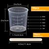 30Ml/1Oz Plastic Measuring Cups Made of Transparent Epoxy Resin Mixed Cups with 50 Wooden Mixing Sticks, Suitable for Resin, Epoxy Resin, Stains