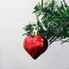 (12pcs/pack)5cm Christmas Tree Pendant Electroplated Heart Xmas Ball Pendant Plastic Matte Mix Decoration Accessories Party