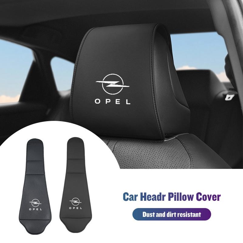 AAAYQ1 Car Seat Headrest Cover Leather Neck Pillow Protector Accessories For Opel Astra Insignia Corsa Zafira Meriva Mokka Vivaro Vect