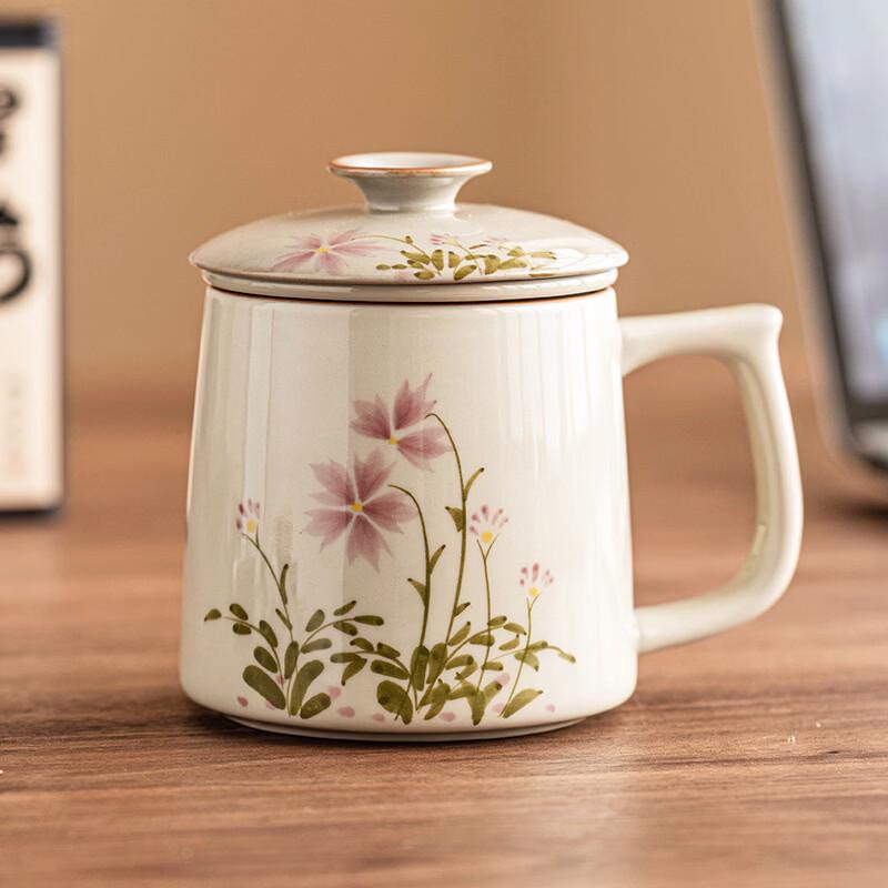 VAKADA Ceramic Tea Infuser Mug with Lid
