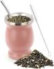 Stainless Steel Yerba Mate Cup 8oz Double Wall Yerba Mate Gourd with Spoon Straw Cleaning Brush for Home Office