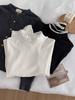 2025 French Lace Semi-High Neck Long Sleeve Shirt for Women - Autumn/Winter Style