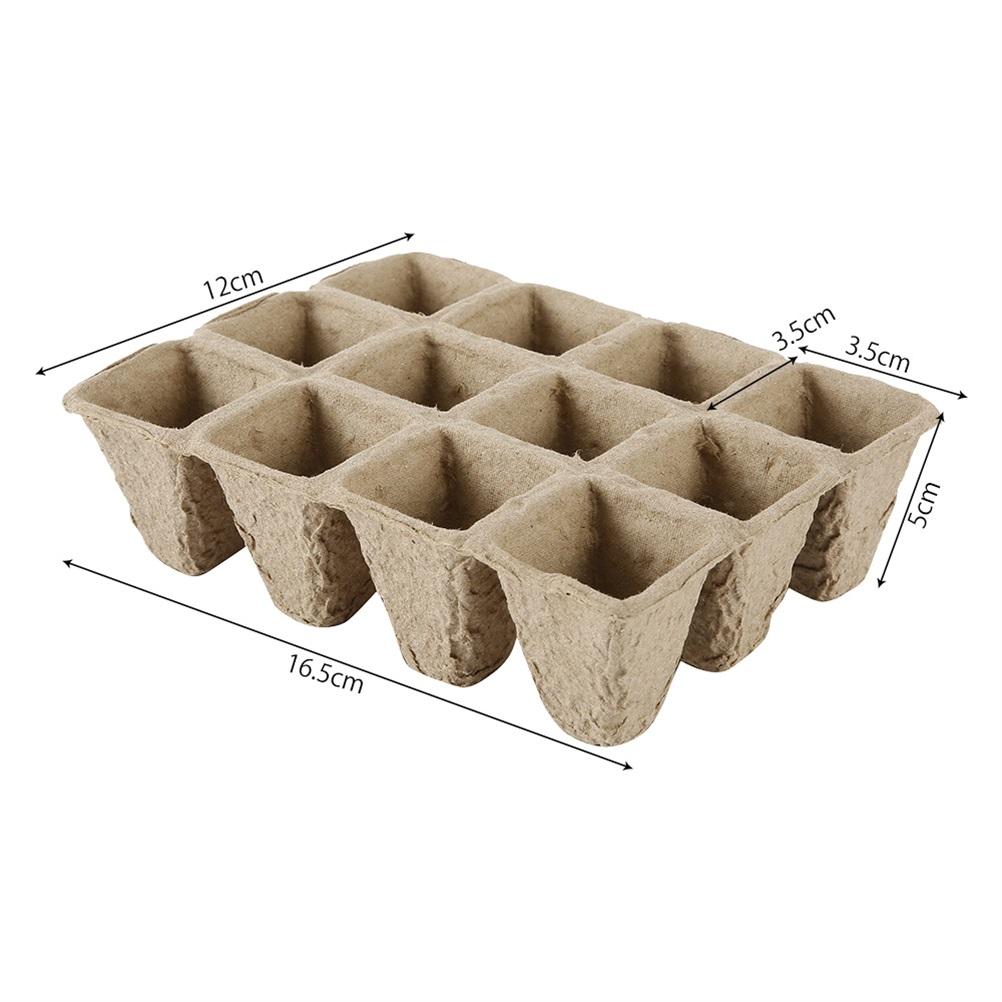 10pcs Seed Growing Tray Biodegradable Paper Pot Plant Seedling Herb Seed Nursery Cup Kit