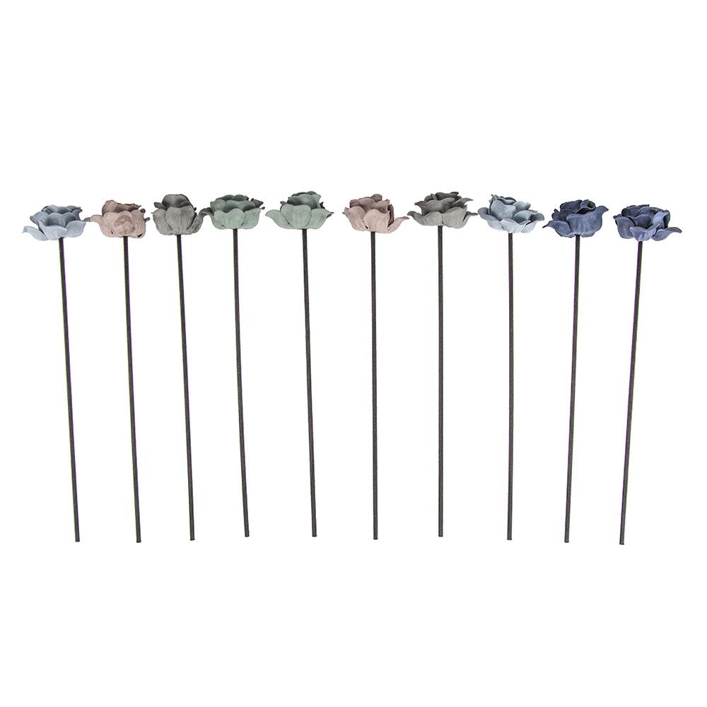 10Pcs Suede Velvet Flower Reed Diffuser Replacement Stick DIY Handmade Home Decor Extra Thick Rattan Oil Diffuser Refill Sticks