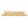Turkish Serving Tray Metal Zinc Alloy for Coffee Tea Rectangle with Handle Relief Gold
