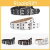 Stylish Punk Eyelet Waist Belt For Women With Double Row Buckle And Decorative Design