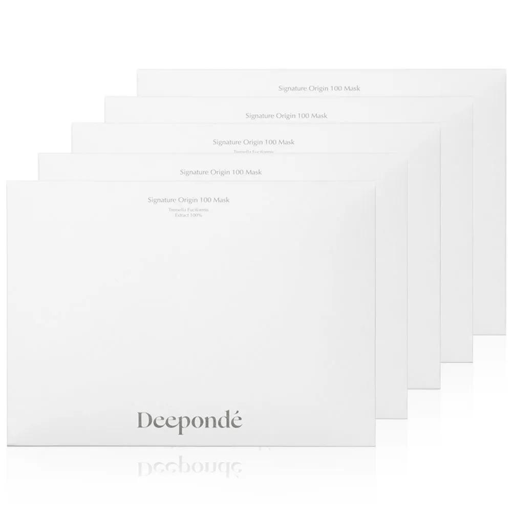 

Deeponde Signature Origin 100 Mask Pack 22g 10 Sheets / White Wood Ear Mushroom / Plant-based Hyaluronic Acid