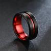 Fashion 8mm Tungsten Wedding Rings For Men Black Brushed Stainless Steel Celtic Dragon Ring Men's Wedding Band Jewelry