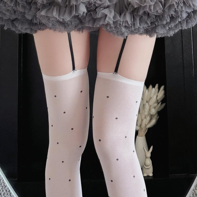 Hot Girl Polka Dot Over The Knee Socks Suspender Stockings Vintage Polka Dot High Thigh Socks Pure Desire Jk Dot A Piece Of Generation