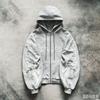 Sudadera con capucha y cremallera extragrande para mujer 2026 Streetwear Estampado Vintage Corte holgado Manga larga Sudadera con capucha