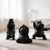 3Pcs Calm Animal Yoga Hippo Statue Art Crafts Hippo Figurines Hippo Sculpture  Yoga Studio