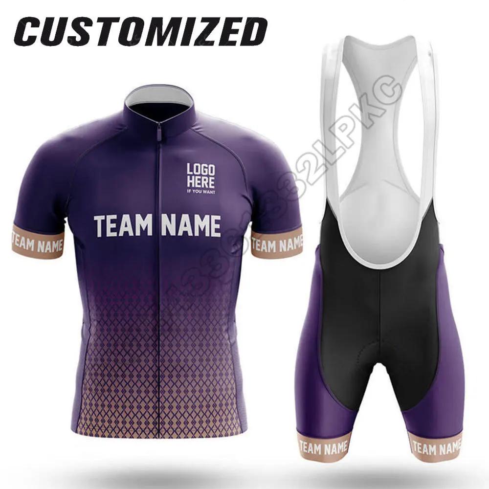 2025 Conjunto de Jersey de Ciclismo Personalizado com Nome Manga Curta Verão Masculino Roupas de Ciclismo para Equipe Ropa Ciclismo Vestuário de Bicicleta