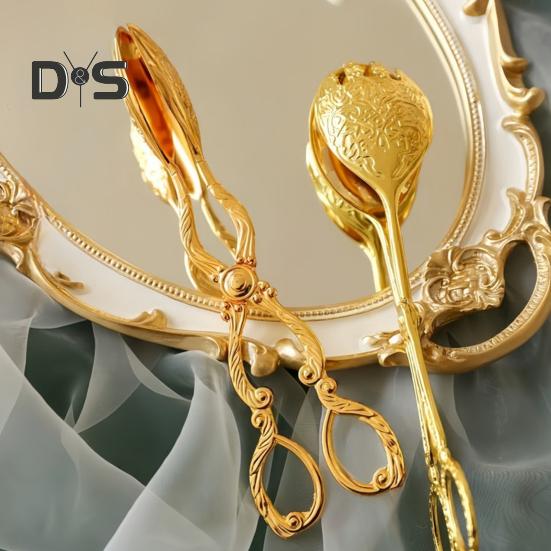 Kleště na pečivo Spona na bábovku Arabský styl Vintage Bufetové kleště Grilovací kleště do kuchyně Domácí dort pečení Dezerty Salát Smažení Grilování