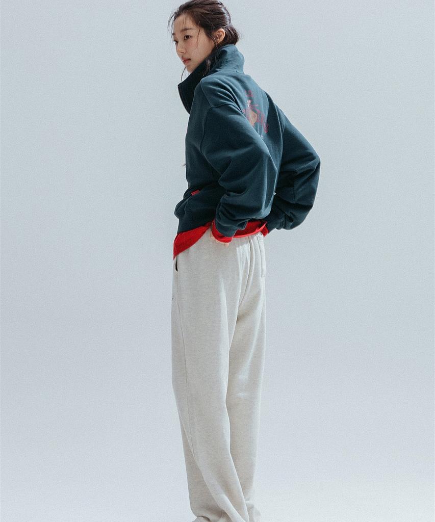 ANNEHEARTS Wide String 2Ways Sweatpants_Oatmeal