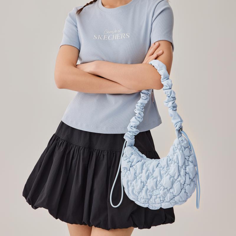 New Skechers Fabric Shoulder Bag, Crossbody Bag, Shoulder Bag Regular Unisex Frost Blue L125U057-03ZS