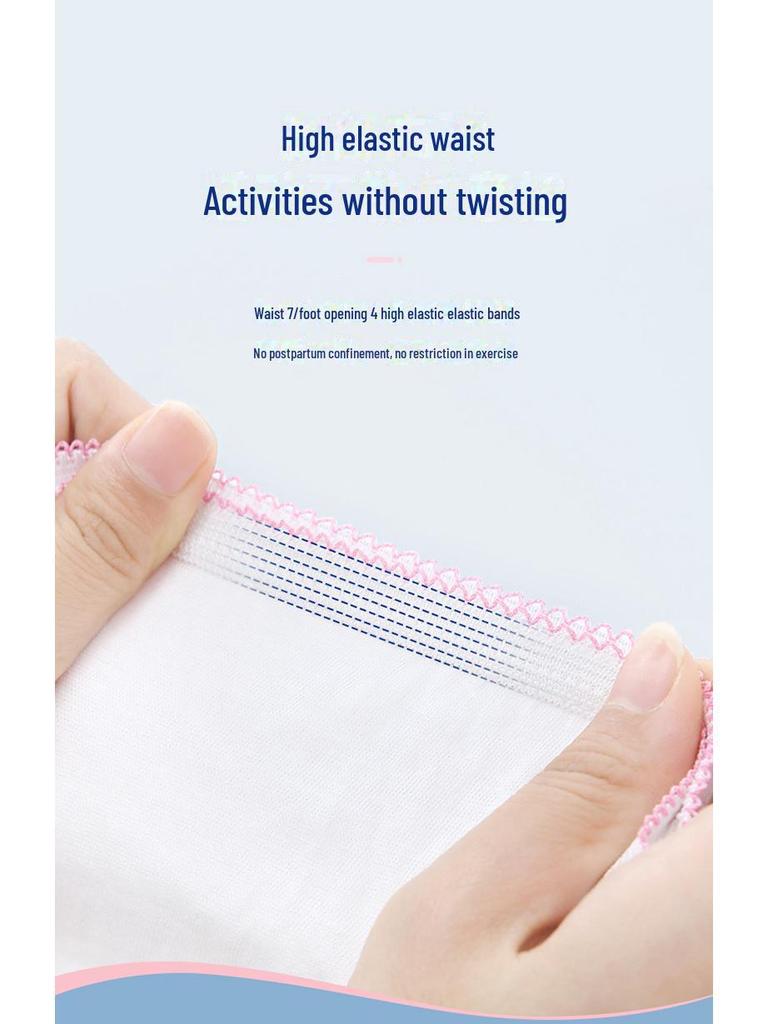 Zichu Sterile Disposable Cotton Underwear for Women and Maternity - Large Size, Ideal for Postpartum, Travel, and Confinement.