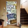 License Plate Refrigerator Sticker Door Stickers Wardrobe Wallpaper Fridge Door Cover Waterproof Vinyl Renew Art Decals
