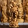 Golden Boy and Jade Girl Wooden Ornament Chinese Style Solid Wood Carved Ornaments Wooden Carving Crafts Home Decorations