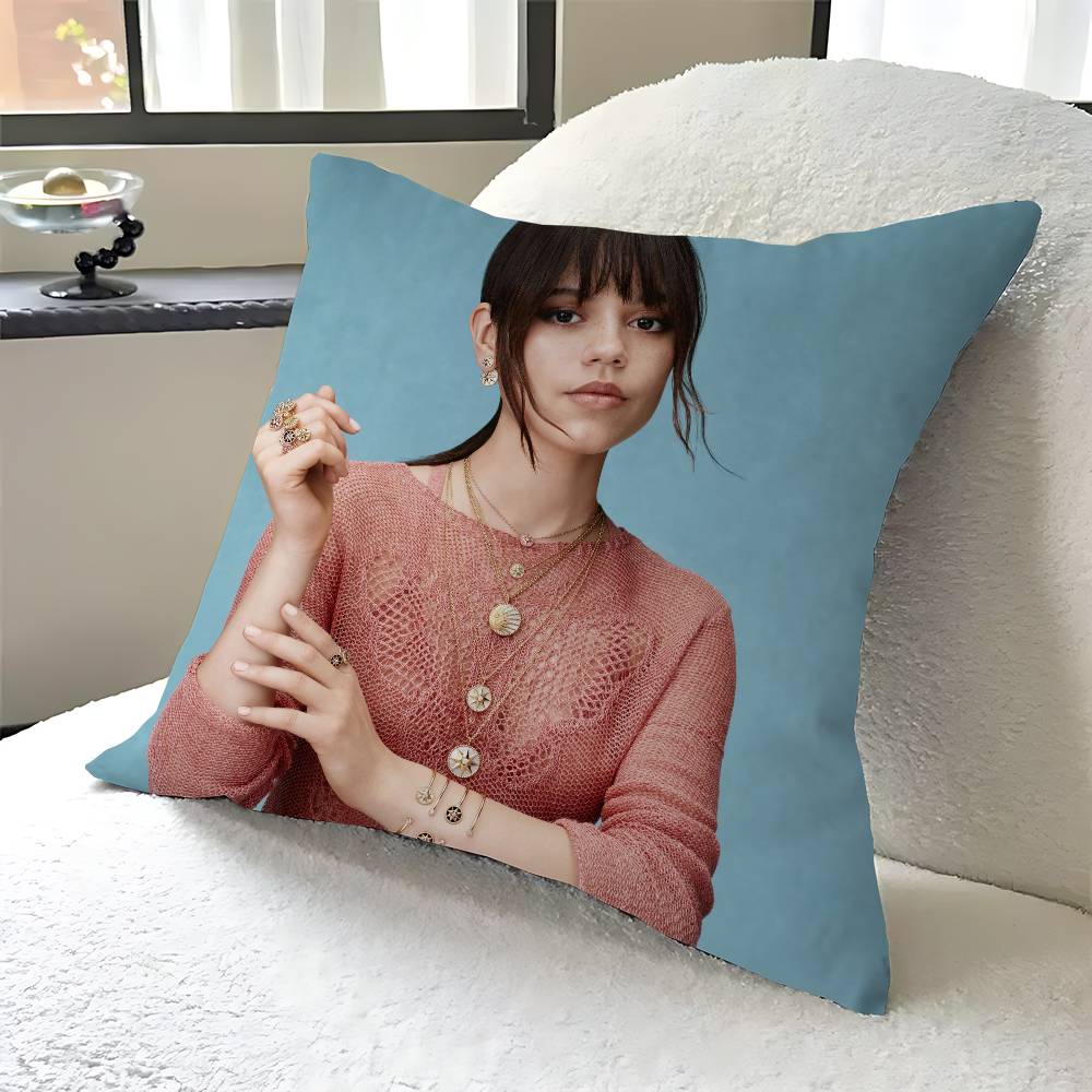 

Star J-Jenna Ortega Cushion Cover Pillow Cover Decor Pillowcase Printed Cushion Case For Couch 12x12Inch