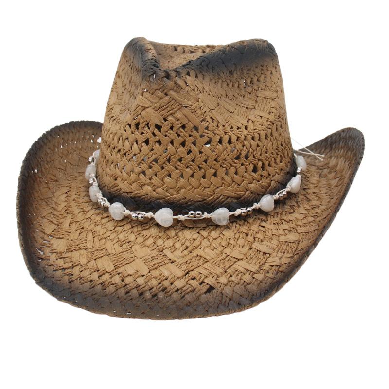Outdoor Travel Beach Sun Hat Sun Protection Sun Hat Men And Women Western Cowboy Straw Hat