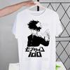 Mob Psycho 100 Shigeo Kageyama T Shirt Men Retro Washed Tops Tees Harajuku One Anime Manga Tshirt Streetwear Hip Hop T-shirts