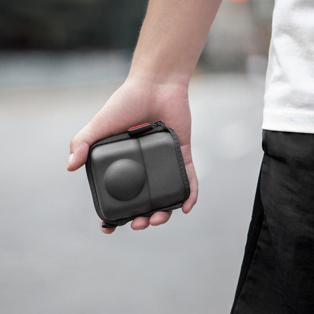 For DJI Osmo 360 Mini Storage Bag Portable Protective Case Anti-Scratch Hard PU Travel Bag With Strap Panoramic Camera Accessory