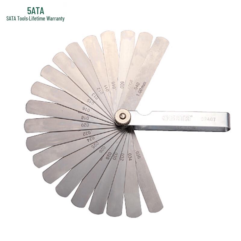 SATA 32-Piece Metric & Imperial Feeler Gauge Set 0.02-1.00mm