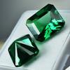 Natural Green Garnet Pair Emerald Cut CERTIFIED 20.10 Ct Loose Gemstone For Gift A-5759