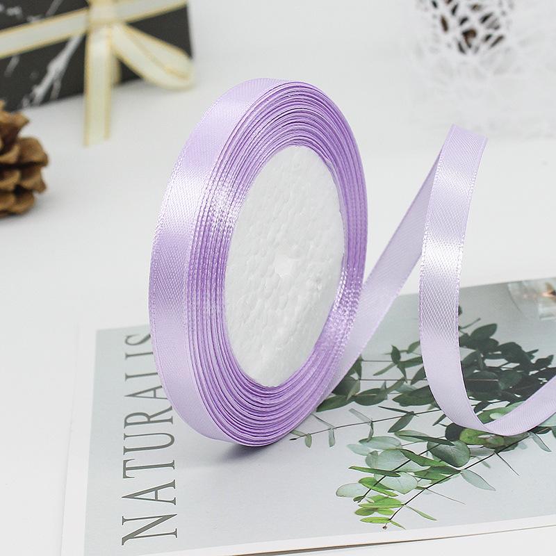 Factory Wholesale 1.5 Inches Single Sided Pastel Satin Ribbon Decorative Polyester Fabric Solid Logo Hair Gift Decoration