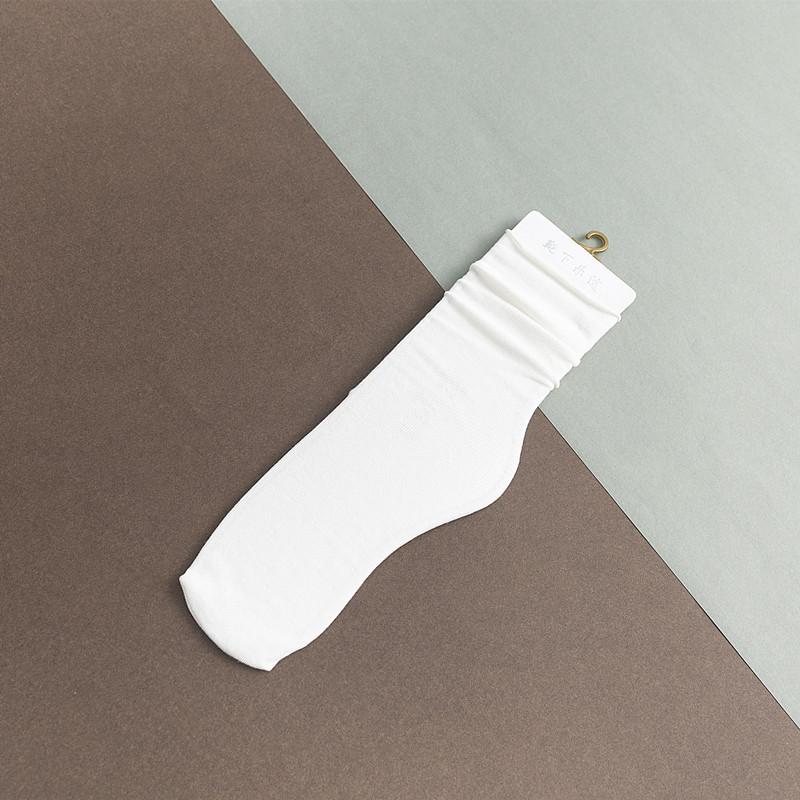Hehe Socks - Solid Color Women's Socks - Versatile Socks - Rolled Edge - Mid-calf Length - No Heel - All-season Style - Spring, Autumn and Winter