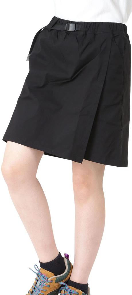 Namelessage Culotte Size WM Outdoor Pants Women's NAOP-43 Mid-Length Skirt, Black, (Climbing/Trekking), Stretch,