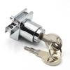 1pc Zinc Alloy H Slide Chute Lock with Key for Jewellery Wine Showcase Cabinet Door Glass Push Furniture Hardware