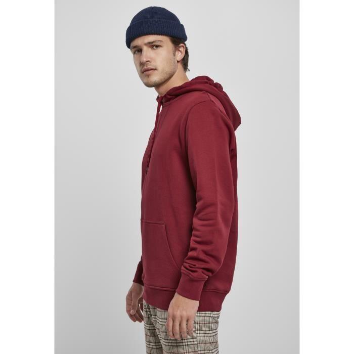 Sweatshirt À Capuche - Urban Classics - Organic Basic - Bordeaux - Manches Longues - Mixte