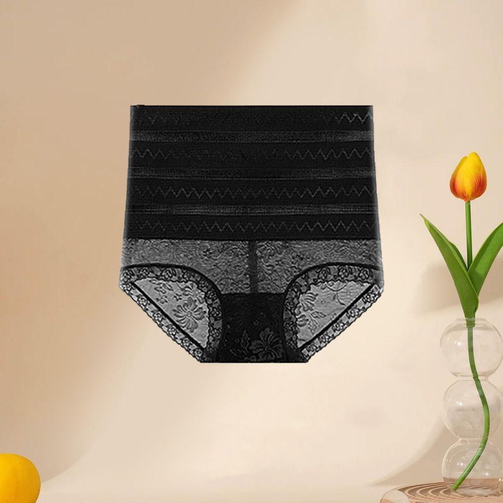 Wave Stripe Postpartum Body Shaper High Waist Seamless Underpants Tummy Control Underwear  Women