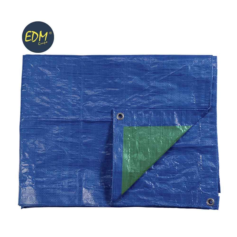 toldo 3x4m de doble cara. color azul/verde. densidad 90g/m² edm