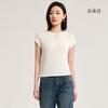 Tencel wool short-sleeved top is popular in women's summer, cool and bacteriostatic, with a small flying sleeve T-shirt inside.