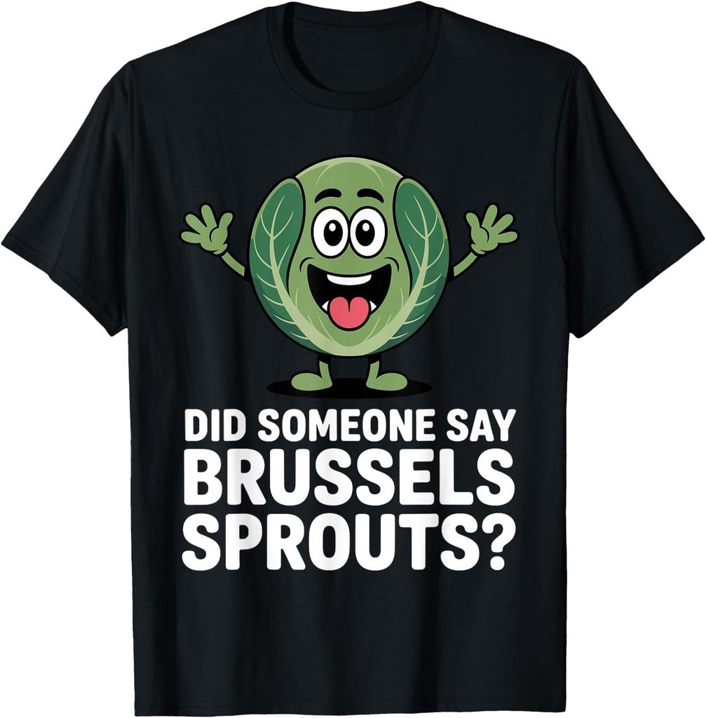 Funny Brussels Sprout Art For Men Women Kids Vegetable Lover T-Shirt