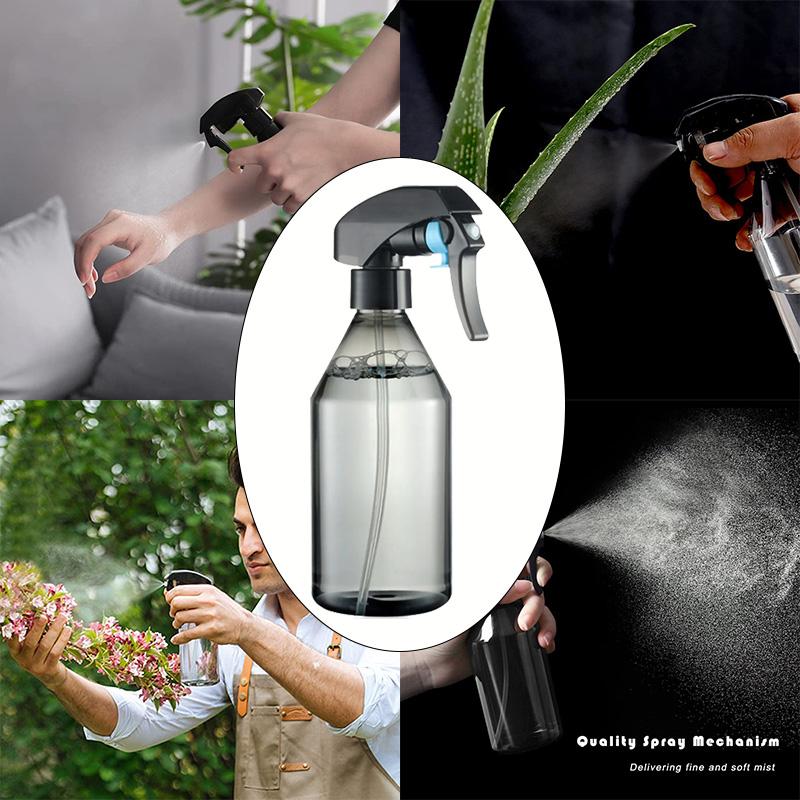 300ML Wassersprühflasche Verjüngte Schulter Dunkle Sprühflasche G-Pistolen-Pumpenkopf Sprühflasche Pflanzen-Sprühflasche für Reinigungslösungen Haare Gartenarbeit