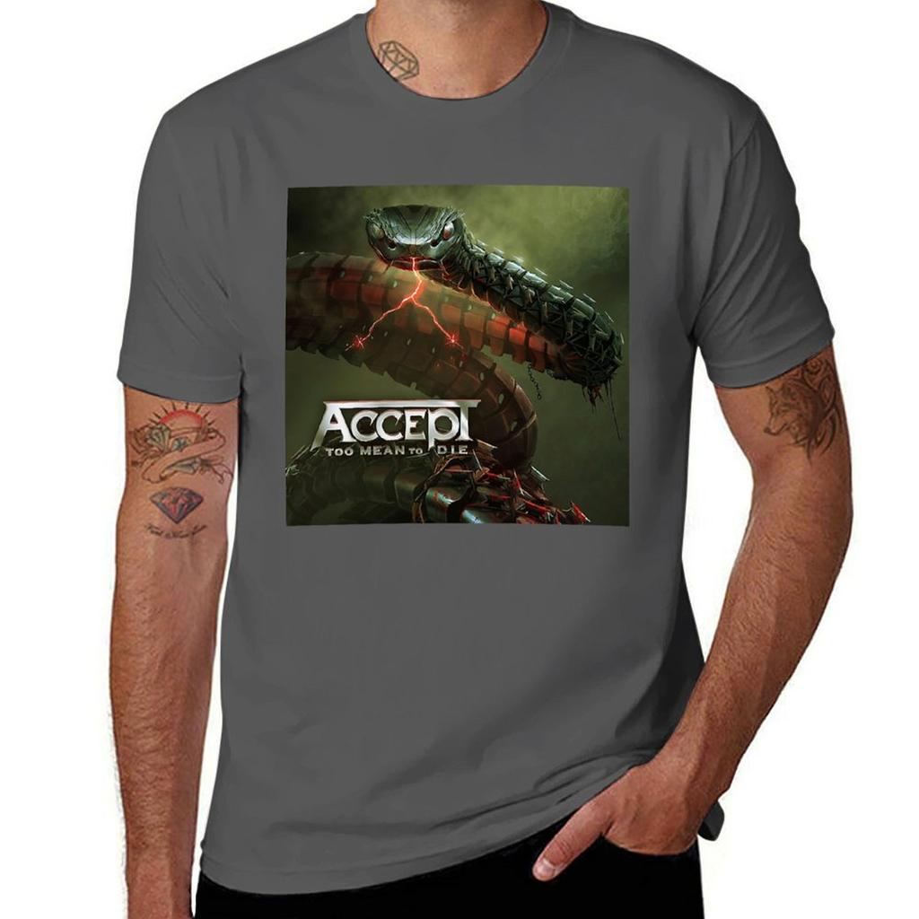 Accept Band T-Shirt Geschenke für Freund Vintage Grafik T-Shirt Baumwolle Herren T-Shirts Herrenmode