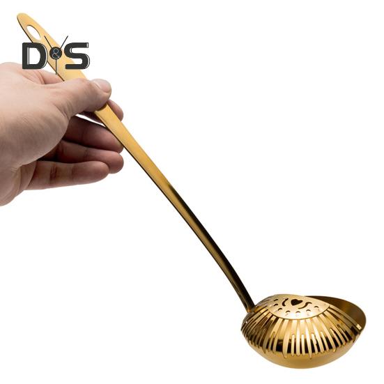 Stainless Steel Skimmer Spoon for Frying Cooking 2 In 1 Slotted Spoon Long Handle Colander Strainer Scoop for Hotpot Pasta Noodles