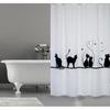 Shower Curtain - MSV - The Cat - 100% Polyester - Anti-mold - 180 X 200 Cm