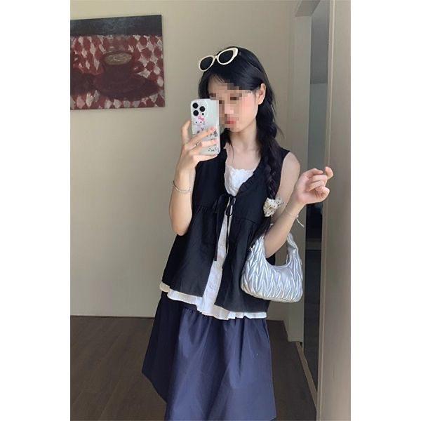 Женский летний жилет без рукавов – Шикарный и нишевый дизайн, Красивый, Короткий топ, Распродажа, Без возврата S