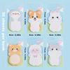 Vibrant Cartoon Animal Sticky Notes Pad - Colorful, Adorable, and Fun Stationery for Students, Teachers, and Office Use - Perfect for Note-Taking, J