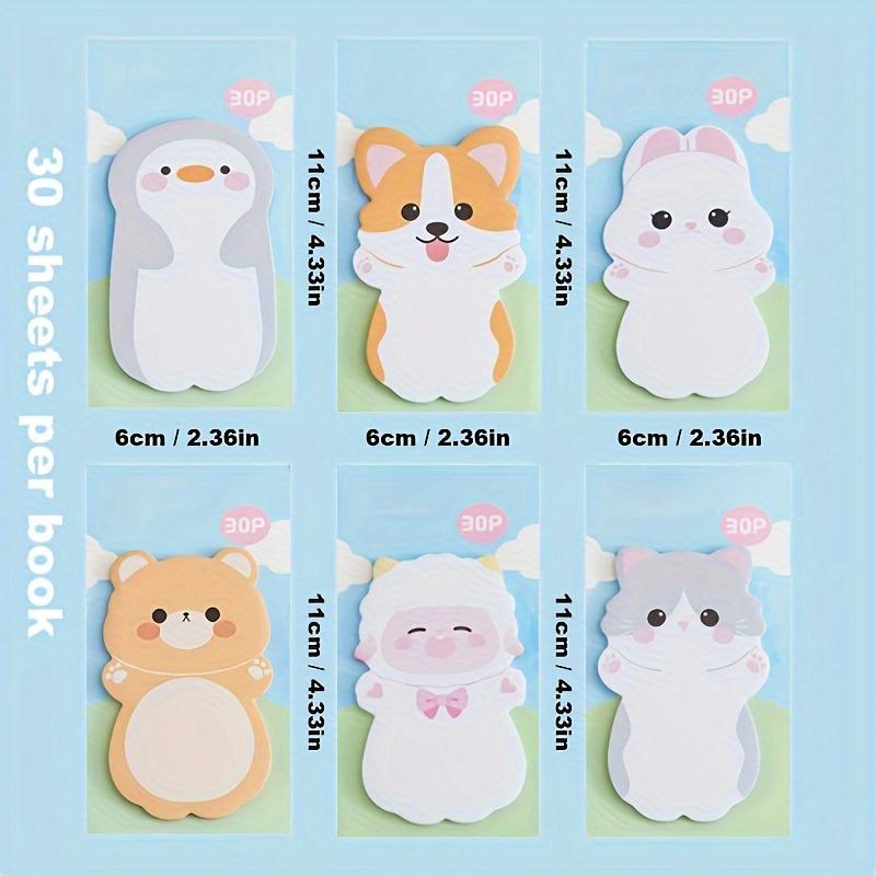 Vibrant Cartoon Animal Sticky Notes Pad - Colorful, Adorable, and Fun Stationery for Students, Teachers, and Office Use - Perfect for Note-Taking, J