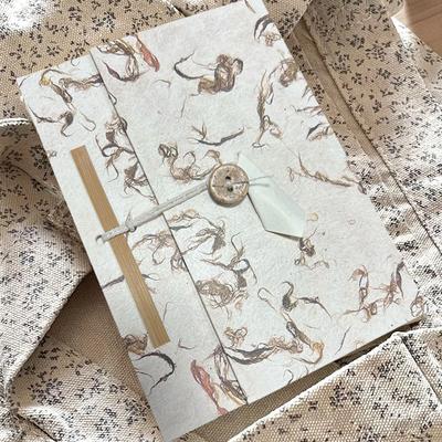 Pocket Flower Scrapbook Notebook Lokata Plant Handmade Graffiti Draw Book Dongba Paper Ledger Button Diary