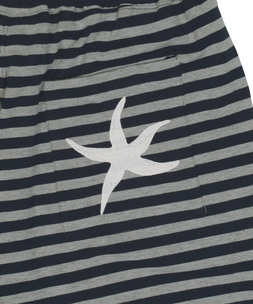THE COLDEST MOMENT Tcm Stripe Sweat Pants (Navy/Charcoal)