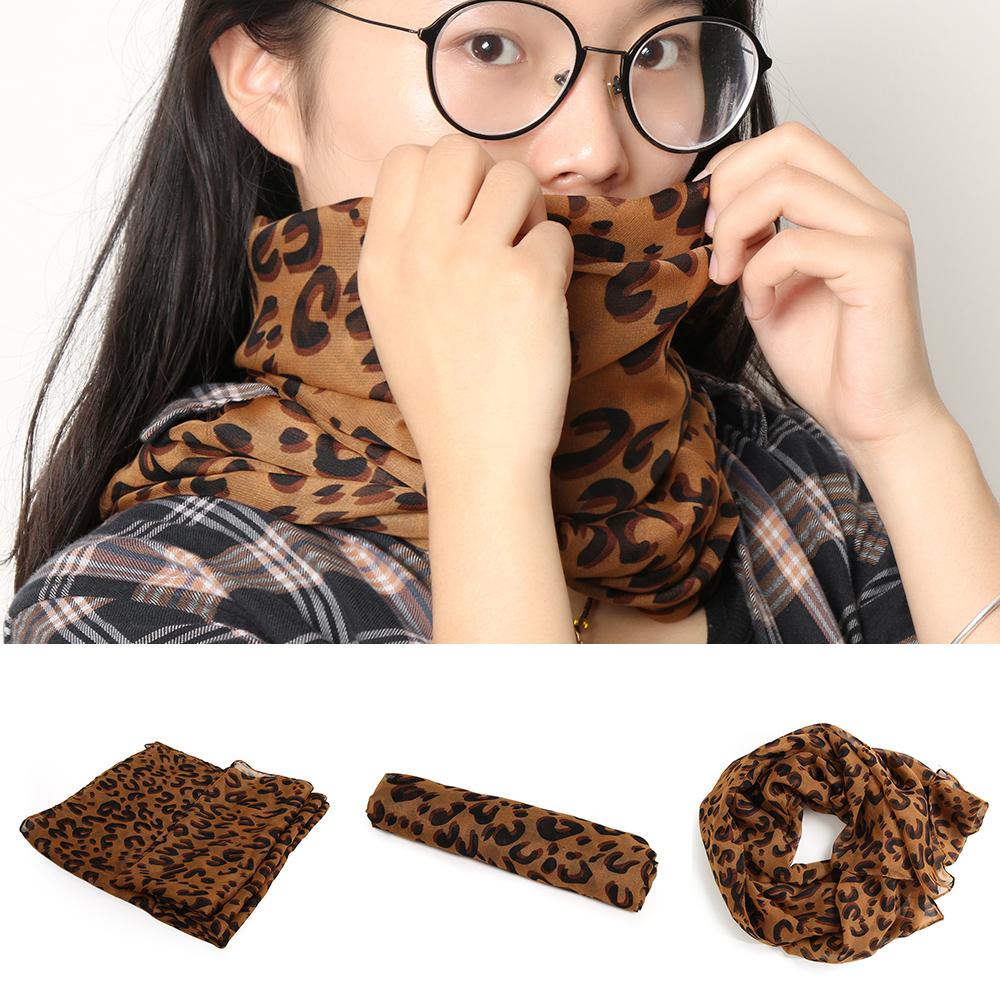 

Gift Women Ladies Shawl Wrap Leopard Scarf Chiffon