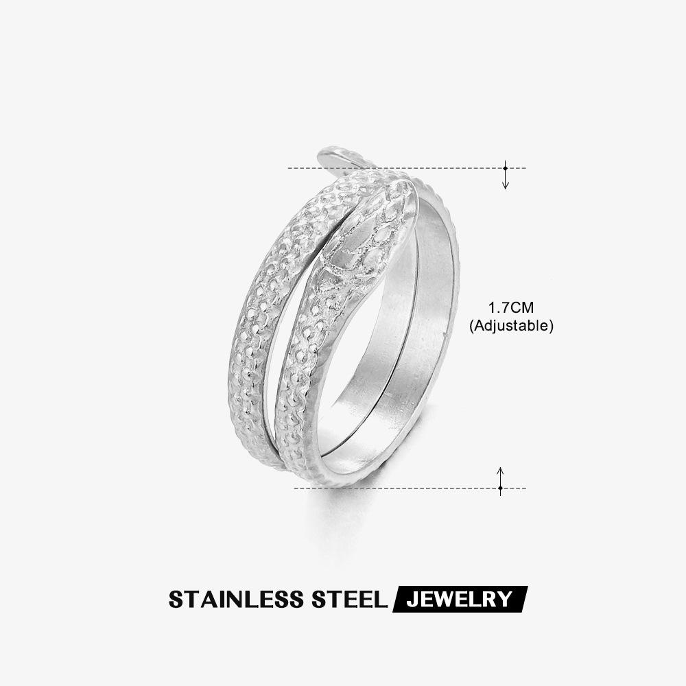 Stainless Steel Geometric Heart Leaves Ring For Women Personality Trendy Open Finger Ring Jewelry All Match