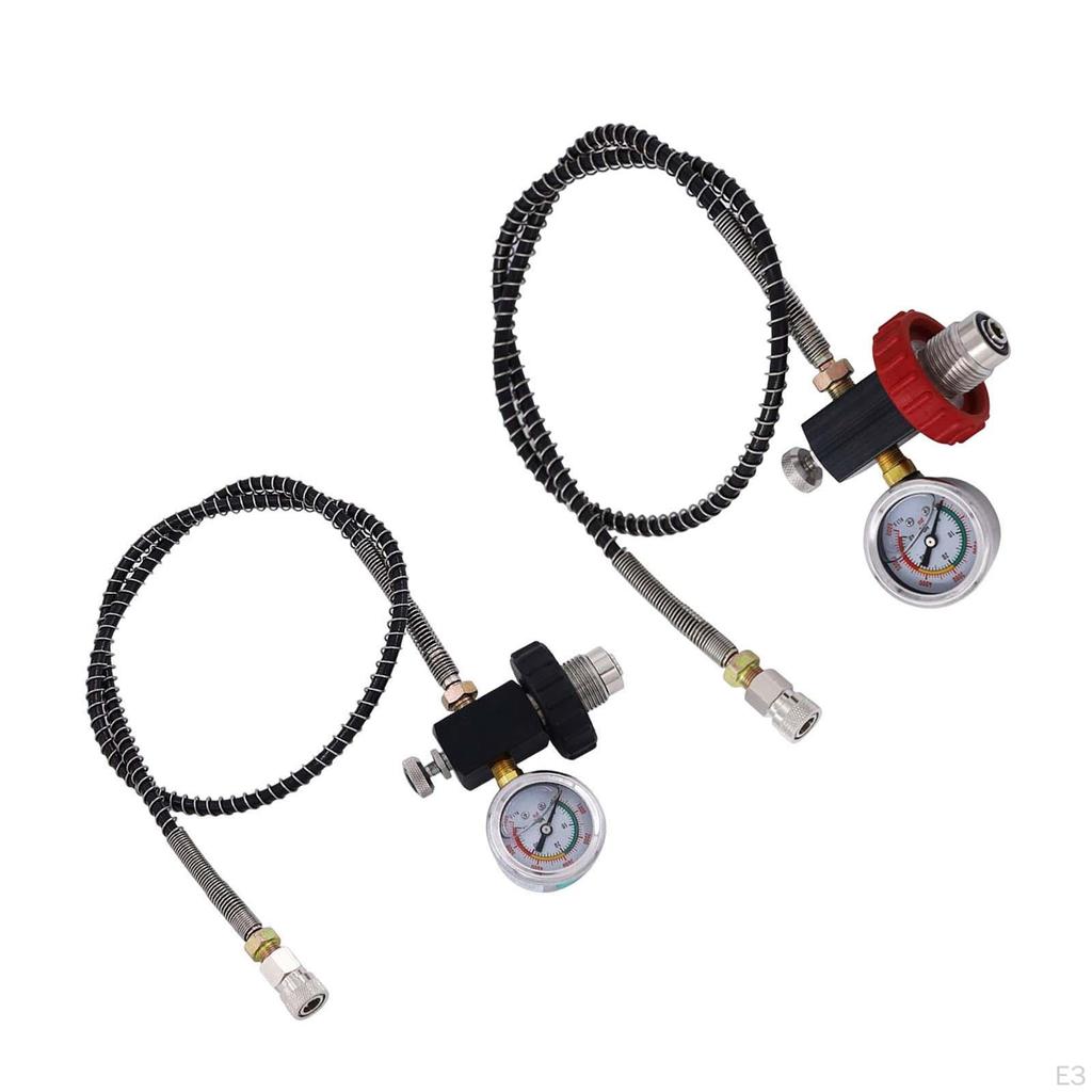 Durable Scuba Tank Refill Adapter with Extended Hose for Easy Filling