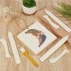 A25F-7 Pieces Plastic Burnisher Bone Foiler Holder Stained Glass Burnishing Tool For DIY For Handicrafts Crafting Leathercraft M
